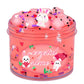 Easter Basket Stuffers Prefilled Bunny Clear Slime Pack, Crunchy Glossy Non Sticky Pink Crystal Slime Toy with Cute Rabbit Charm