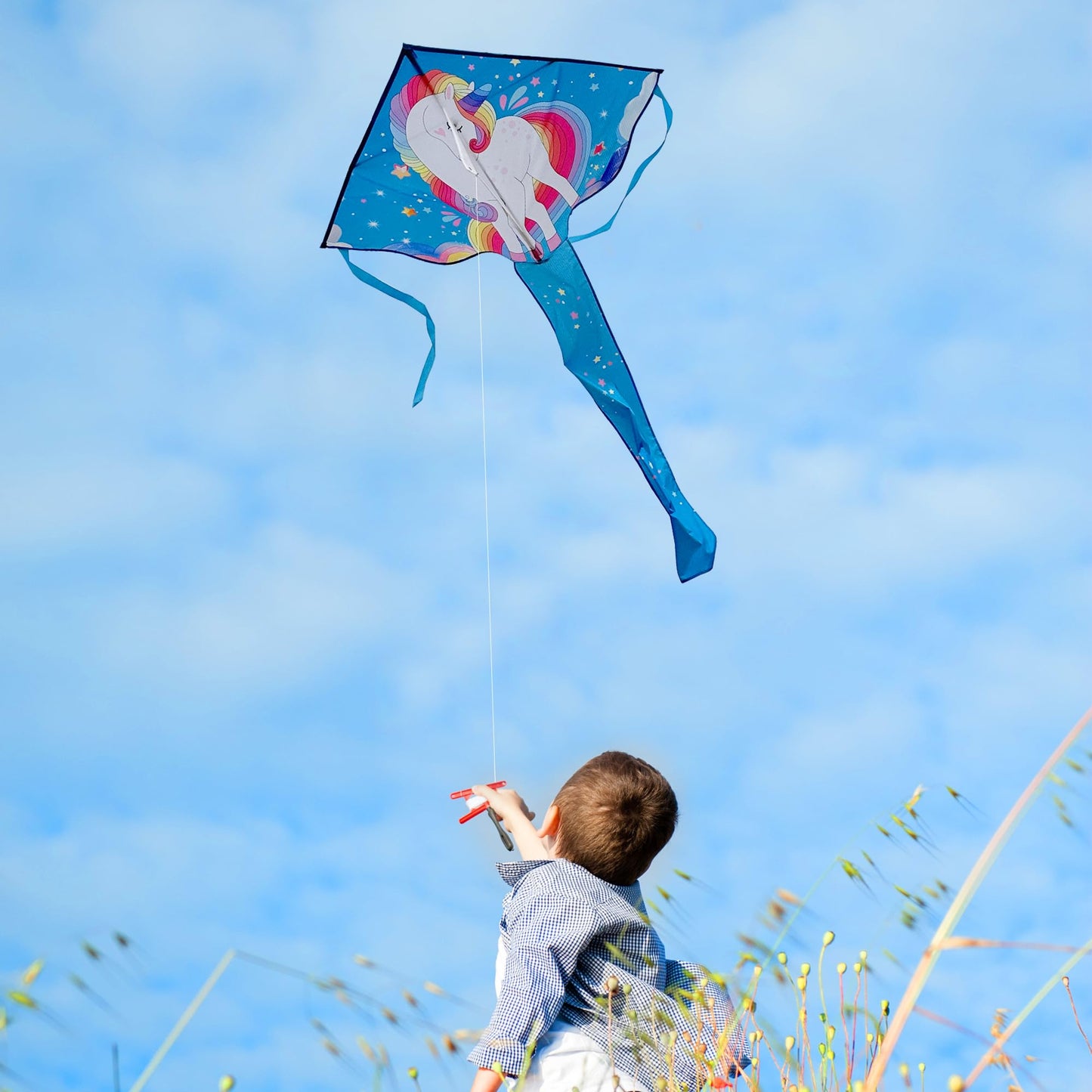 Xida Kite Unicorn Kite For Kids And Adults Easy To Fly Large Single Line Kite, Big Beach Kites For Kids Age 4-8-12 Idea Gift For
