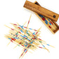 BSIRI Mikado Wooden Pick Up Sticks Classic Kids Board Game for mature-themeds and Teens in Family and Children Board Games for Kids 7 and Brain Teasers of Mathematics Fun Table Games
