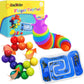 Sensory Toys For Autistic Kids, Autism Squishy Fidget Toys Slug Quiet Fidgets Classroom Calm Down Travel Essential For Toddler A