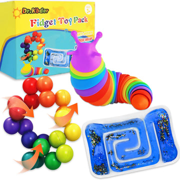 Sensory Toys For Autistic Kids, Autism Squishy Fidget Toys Slug Quiet Fidgets Classroom Calm Down Travel Essential For Toddler A