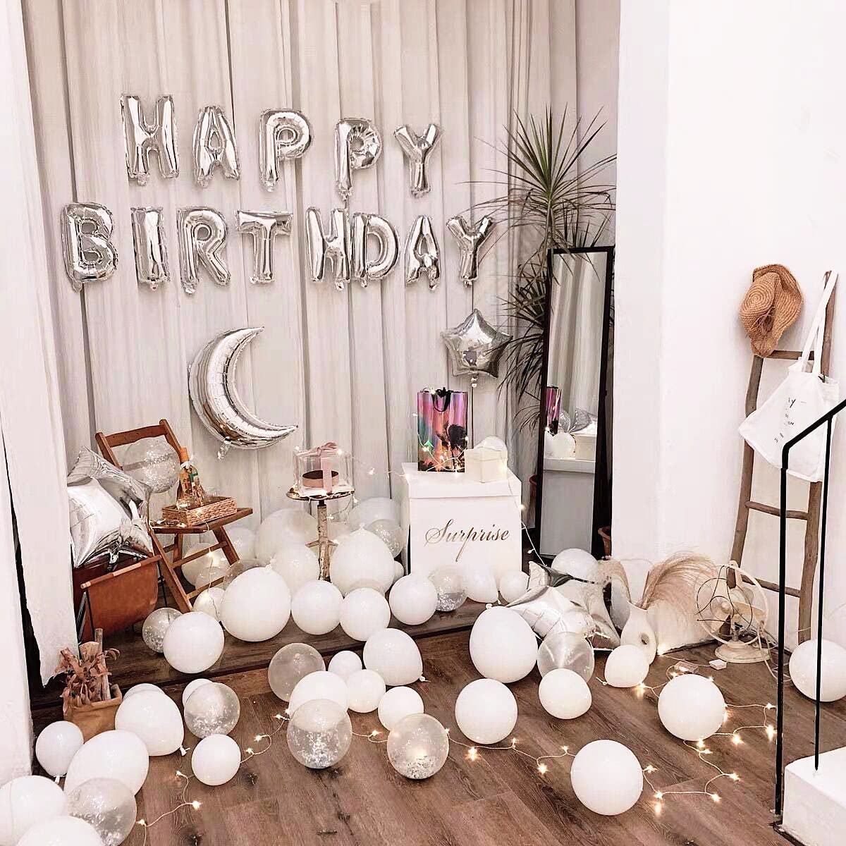 Happy Birthday Balloons Banner