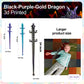 Meet Gladness 24 In 3D Printed Dragon, 24Inch Dragon,3D Dragon Toy,Large Dragon Present,Ariculated Crystal Dragon(Black Purple G
