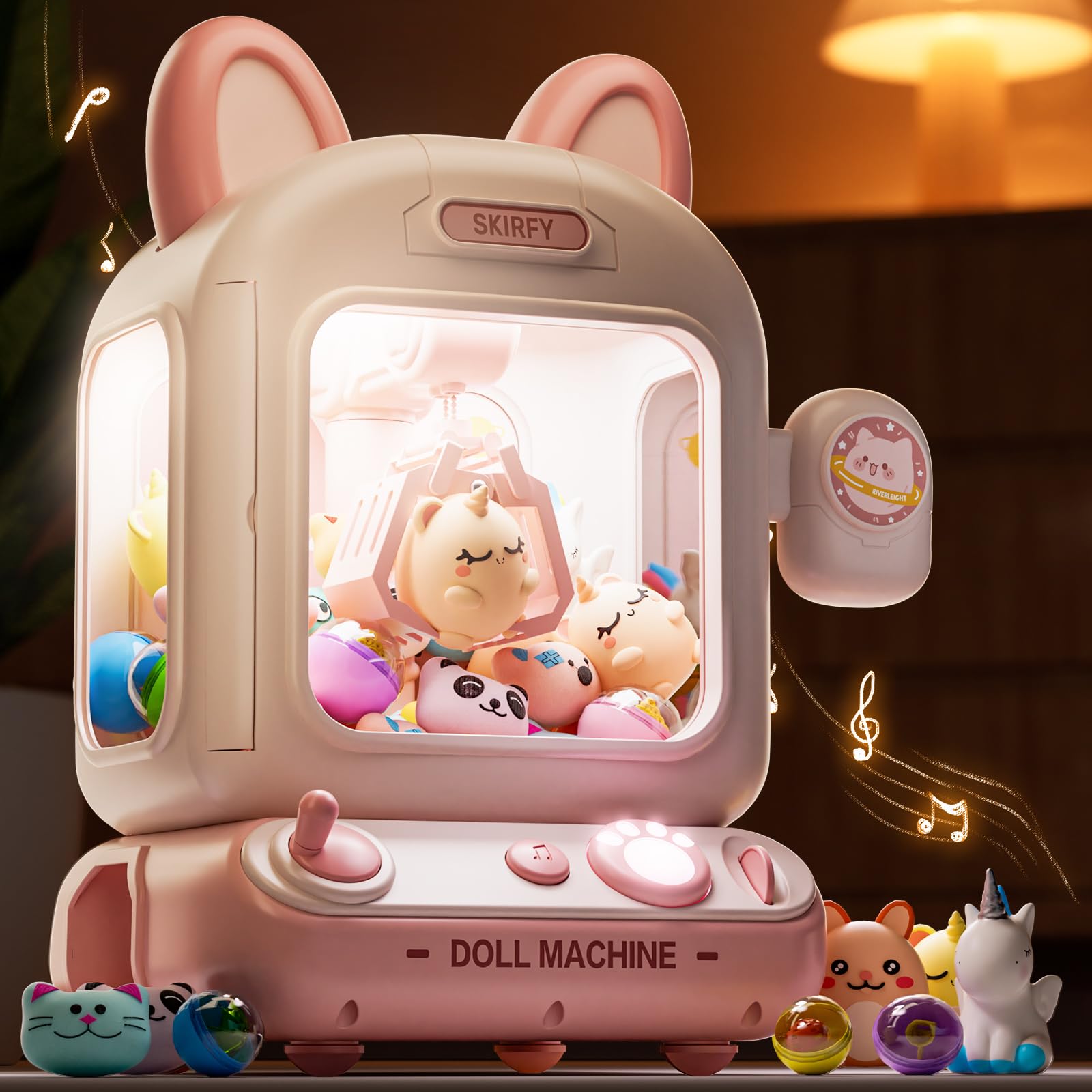 Skirfy Claw Machine For Kids,Mini Vending Machine, Prize Dispenser Toys For Girls And Boys, Electronic Arcade Game For Party Bir