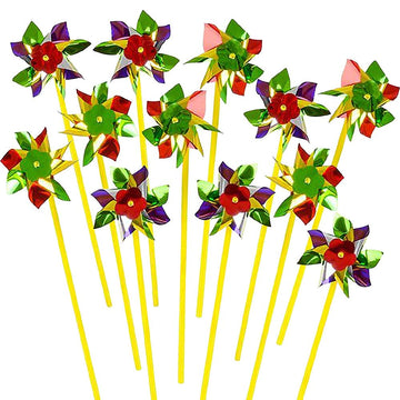 Artcreativity 36 Pack Of Pinwheels - Assorted Colors - Pinwheel For Yard And Garden, Fun Carnival Toy And Party Pinwheel Favor -