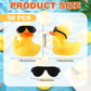 Fingertip Wd 50 Pcs Rubber Ducks With Sunglasses,Squeak Finger Duck Bath Toys,Funny Rubber Ducks Rubber Figurines Mini Ducks For