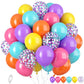 Pink And Purple Teal Balloons, Pink Purple Yellow Balloons, Purple Teal Confetti Balloons Purple Blue Yellow Latex Balloons For