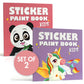 Fun Paint With Sticker Books For Kids Set Of 2 - Entertaining Sticker Activity With Vibrant Themes Keeps Kids Ages 4-8 Busy - Perfect Puzzle To Learn Shapes And Numbers At Home Or Travelling