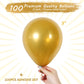 Metallic Gold Balloons 5 Inch 100 Pack, Jogams Gold Chrome Balloons For Birthday Party Wedding Baby Shower Festival Anniversary