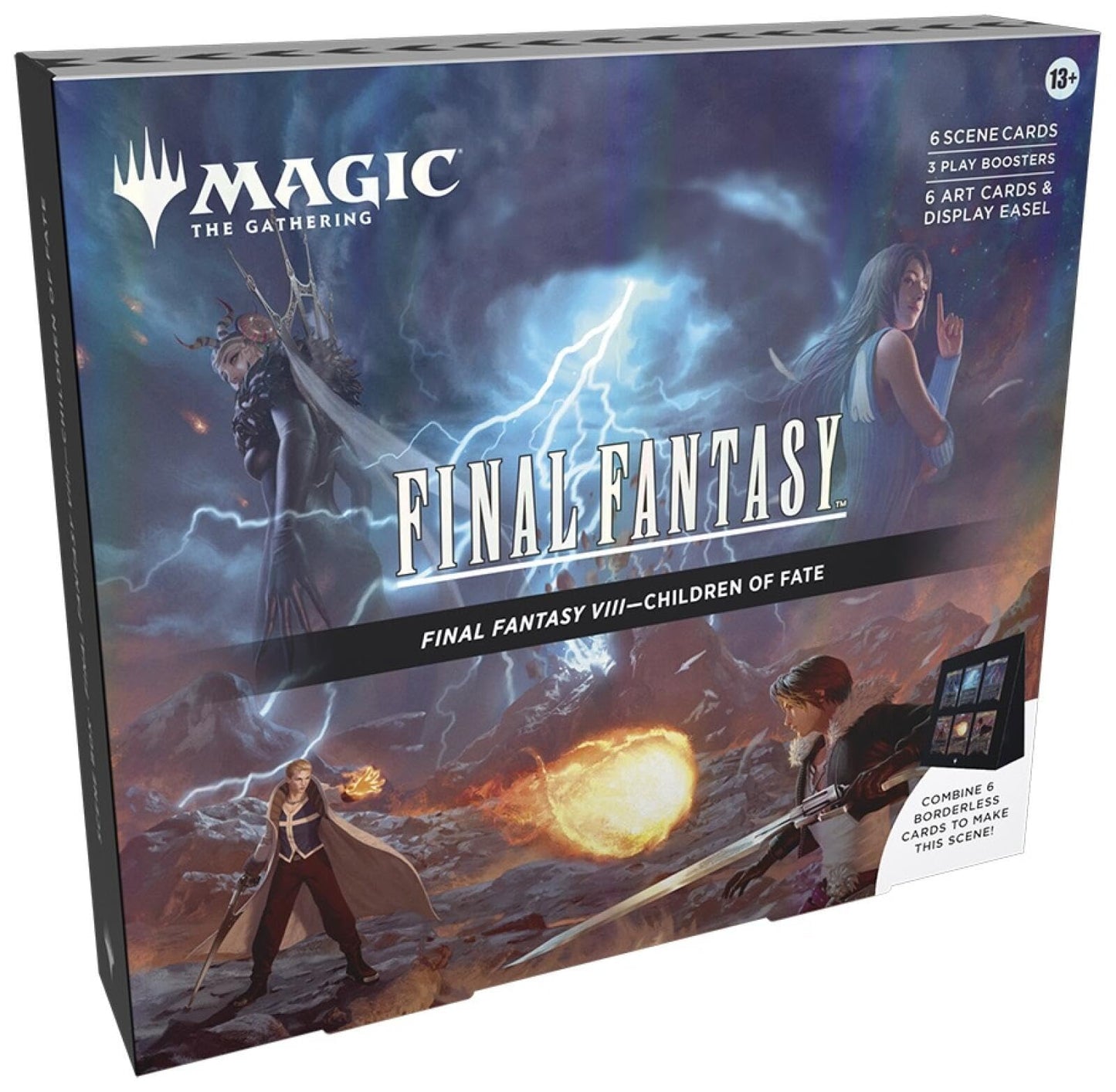 Magic: The Gathering - Final Fantasy VIII Scene Box - Children of Fate | 6 Foil Borderless Scene Cards, 6 Art Cards, 3 Play Boos