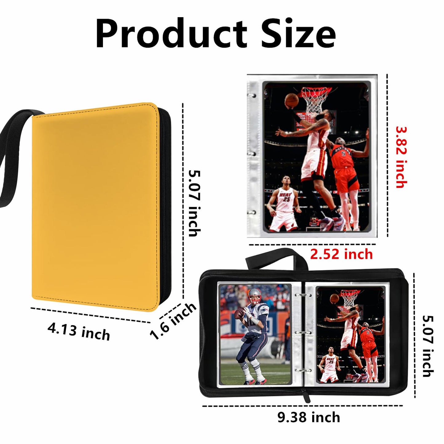 Mini Card Binder  1-Pocket Super Lightweight Zipper Binder Holds 80+ Trading Cards  Small Cards Binder for TCG  MTG  Sports & Game Cards  Portable Gift for Girls & Collectors (Orange)