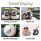 Wonuu Rubber Duck Toy Car Decoration Ornaments - Grey Duck Car Dashboard Decorations with Cool Glasses and Propeller Helmet