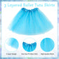 Hoemwarm 18 Pcs Tutu Dresses For Toddler Girls, 3 Layers Toddler Tutu Skirt Princess Tutu Bulk Multicolor Fluffy Tulle Star Skir