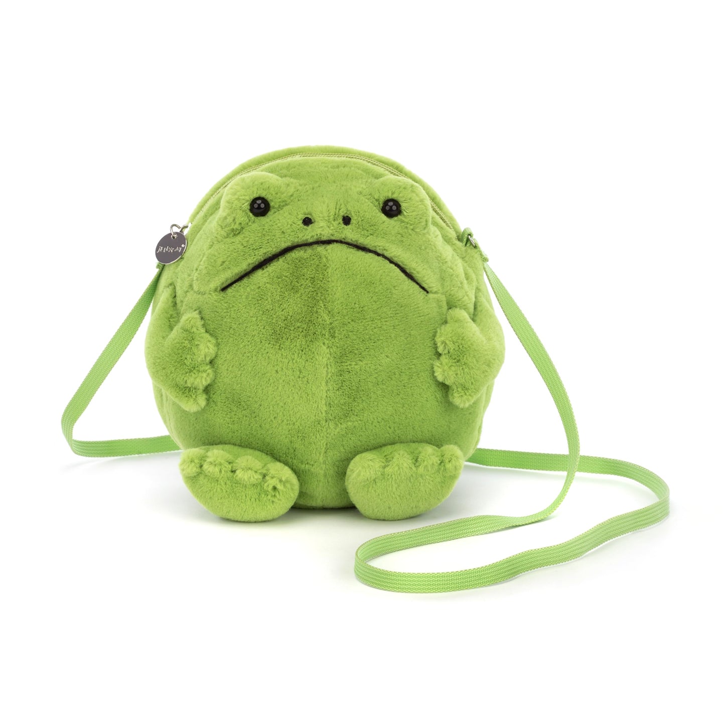 Jellycat Ricky Rain Frog Plush Bag, 6.5 Inches - Crossbody And Shoulder Purse - Fun And Unique Handbag