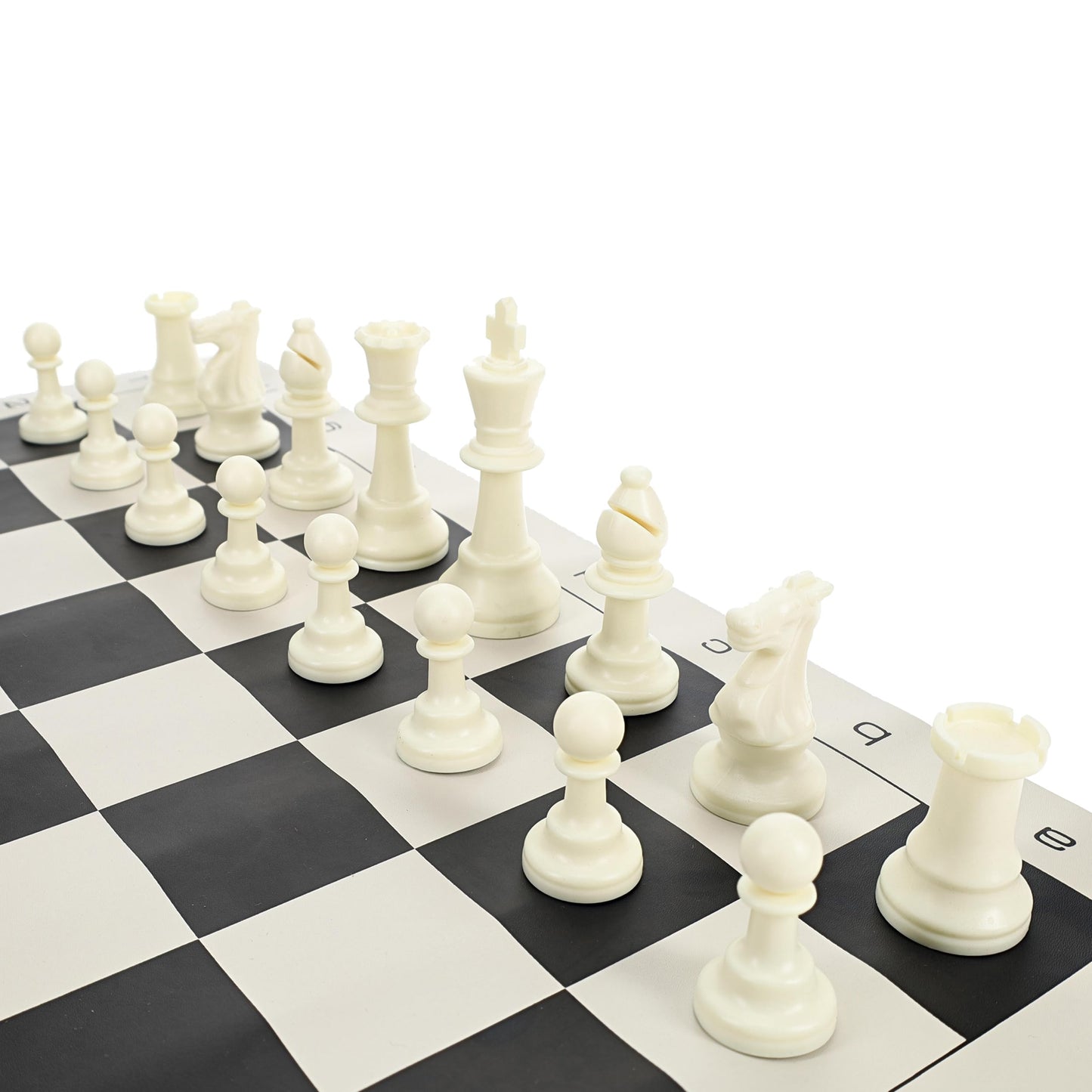 We Games Color Bright Plastic Staunton Tournament Chess Pieces With 3.75 In. King - Half Chess Set Of Chess Pieces Only, White