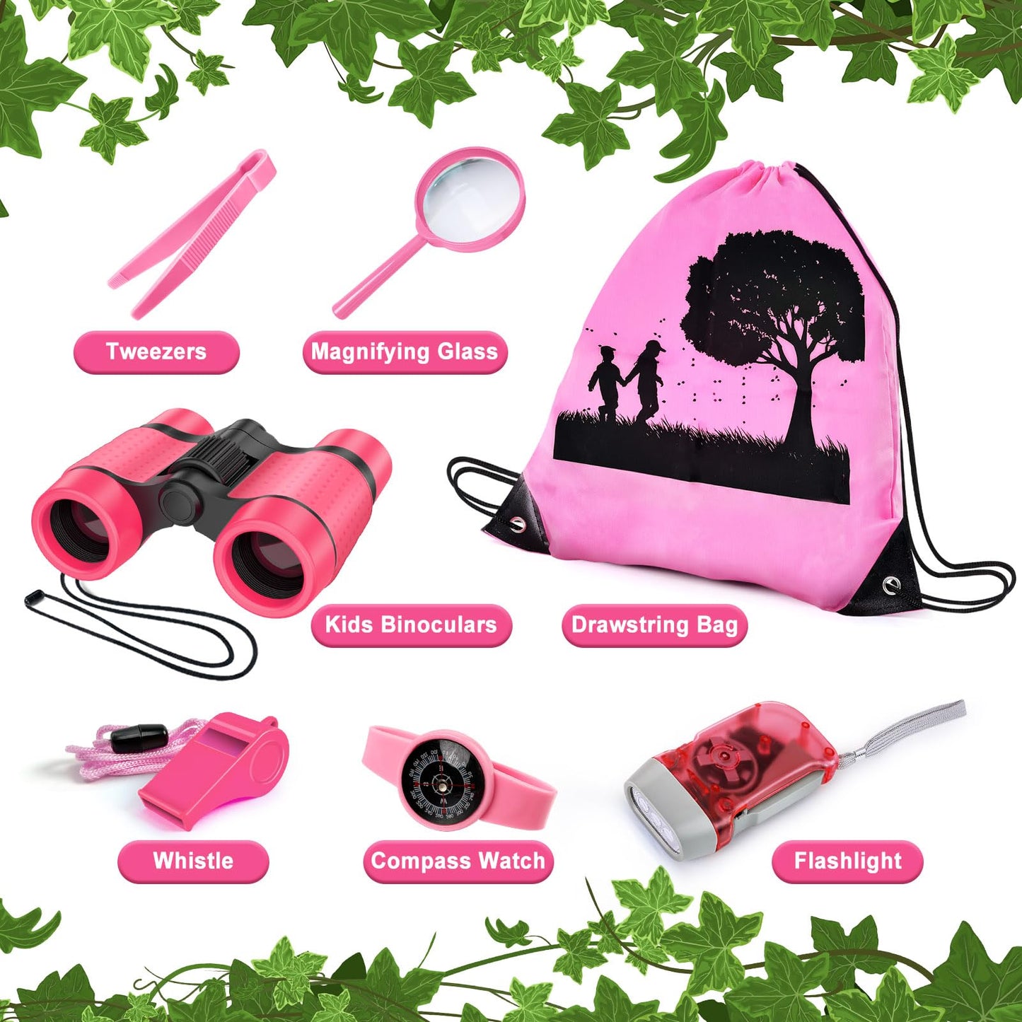 YOPINSAND Kids Explorer Kit & Bug Catcher Kit, Camping Gear for Kids, Outdoor Exploration Set with Backpack & Binoculars, Ideal