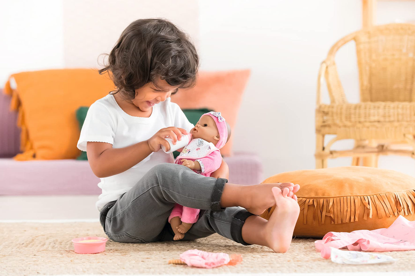 Corolle - Large Accessories Set For Mon Premier Poupon 12' Baby Dolls, 11-Piece Set Includes Bottle, Bib, Diaper, Potty, Pacifier, Tote Bag And More