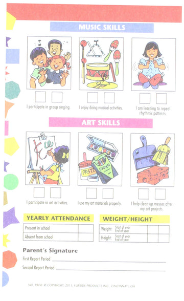 Flipside Products Age 2 Progress Reports, (Set Of 10), Multicolor