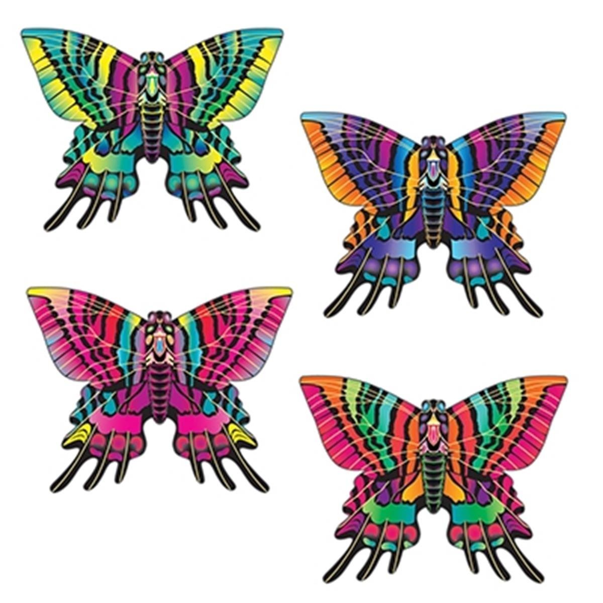 27 Inch Butterfly Shaped Nylon Kites, Set of 12  Multicolor