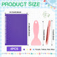 4 Pieces Sticker Collecting Book Album Reusable Sticker Book With A Plastic Spatula And Tweezer A5 Size 8.3'' X 5.8'' Christmas