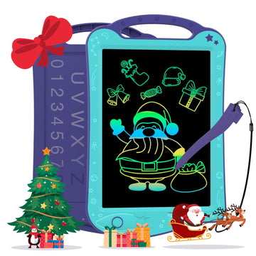 Lcd Drawing Pad For Kids, Guyucom Colorful Toddler Doodle Board For Children 3 4 5 6 Years Old, Writing Tablet Toys For Travelling, Birthday Gifts Presents For Boys Girls (Aqual/Purple)