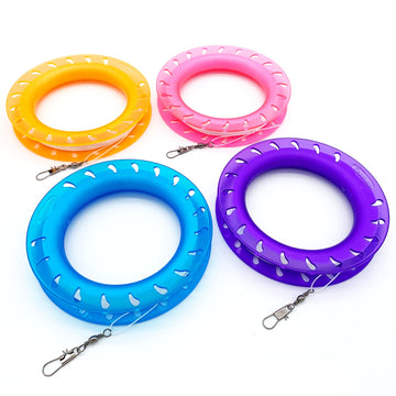 Kaiciuss 4 Pack Kite String Hoop for Kids, String Spool Set for Boys & Girls, Kite Handle Kit with 300 Feet Line for Each Reel W
