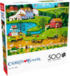 Buffalo Games - Charles Wysocki - Jolly Hill Farms - 500 Piece Jigsaw Puzzle For Adults -Challenging Puzzle Perfect For Game Nights - Finished Size Is 21.25 X 15.00 -Like New