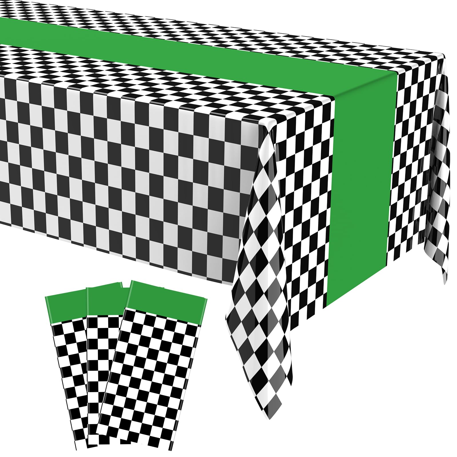 Irenare 3 Sheets Car Birthday Party Supplies Racing Party Decorations Road Tablecloth Racetrack Table Runner Table Covers for Ca