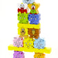 Blue Orange Wooden Stacking Game - Zimbbos STEM Skill Builder for Kids, Multi-Color, Model 180
