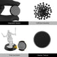 100Pcs 32Mm/1.26Inch Textured Plastic Black Round Miniature Bases, Model Base For Gaming Miniatures Or Wargames Table Top Games