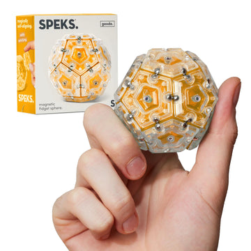Speks Geode Magnetic Fidget Toy | Sensory Desk Toy For Adults & Teens 14+ | Stress Relief Gift | Sphere, Topaz