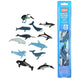Wild Republic Whales And Dolphins Tube, Bottlenose, Spotted, White-Sided Dolphins, Narwhal, Orca, Beluga, Humpback, Gray, Sperm Whales And Diver