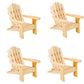 Od Adirondack Miniature Chair - Unfinished Natural Wood Wedding Cake Topper Favor Mini Doll Furniture Dollhouse Top Decoration Beach Theme (4 Pack)