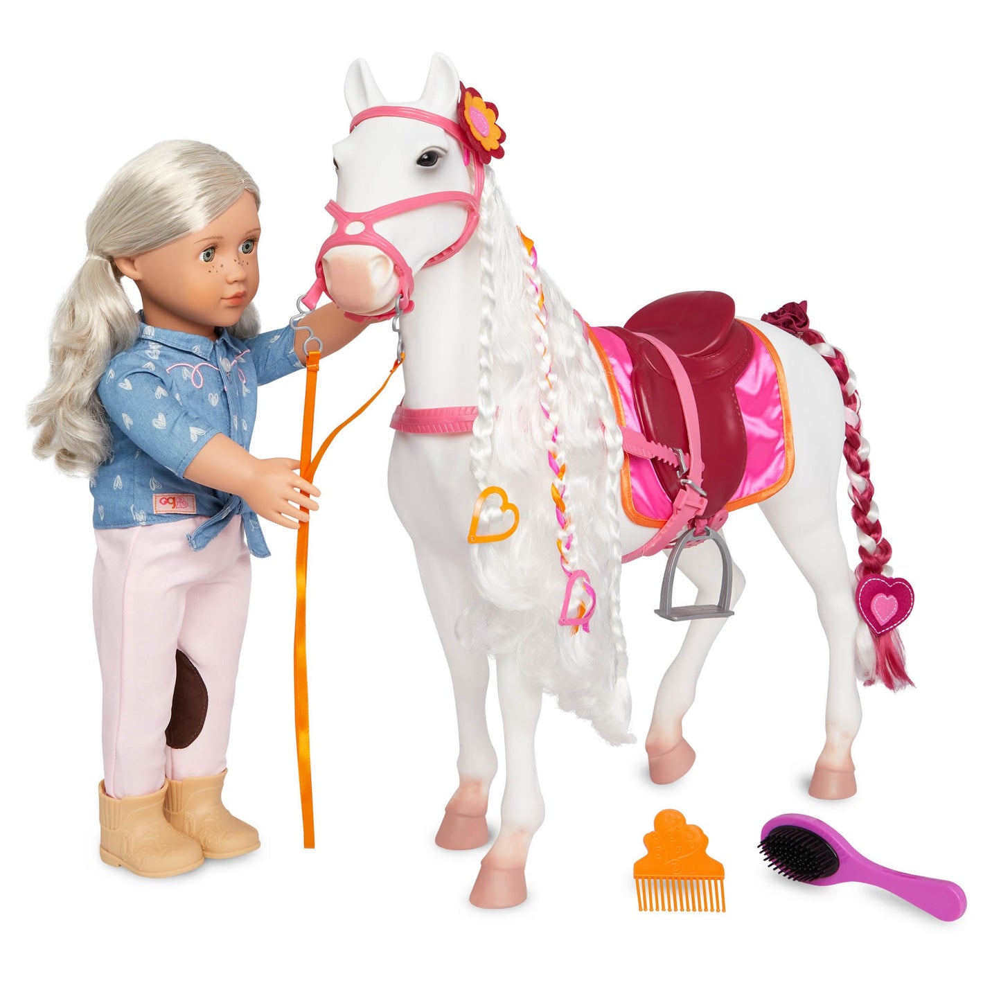 Our Generation Horse - Camarillo, Small Size, White Plastic Model BD38003Z