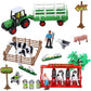 Liberty Imports Pretend Play Dairy Farming Toys Set With Farm Animals, Farmers, Figures And Accessories For Kids (23 Pieces)
