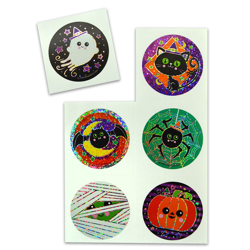 Assorted Halloween Sparkle Sticker Sheet Pack - 102 Stickers