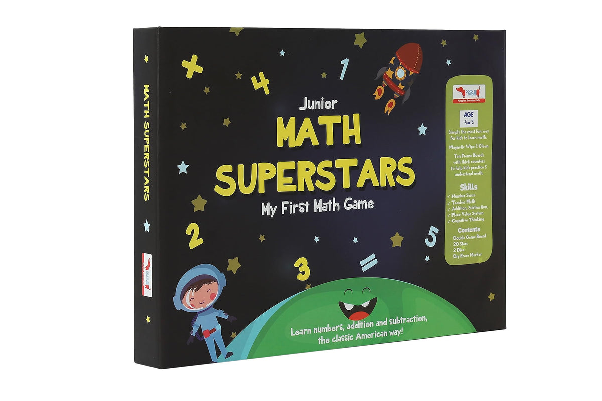 Cocomoco Kids Math Superstars My First Math Game For Kids, Maths Toys For 38 Year Olds, Counting Toys For Toddlers, Black