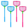 Coopay 4 Pieces Kids Fishing Net Catching Bug Nets Fish Butterfly Nets Beach Toys For Kids Outdoor Playing (Blue, Rose Red)