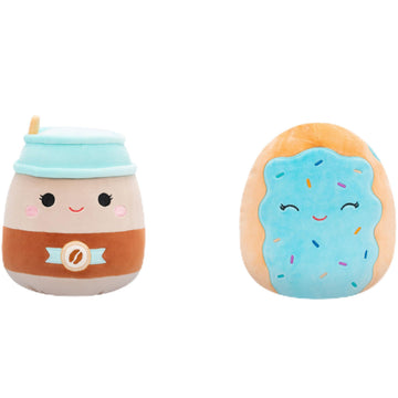 Squishmallows Original 8-Inch Hautely Coffee Cup And Erissa Toaster Pastry Flipamallows - Official Jazwares Plush
