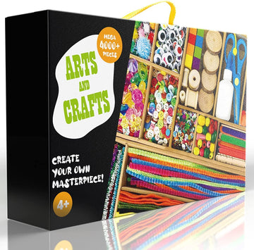 Funzbo Arts And Crafts Supplies For Kids - 4000+Pcs Arts And Crafts Materials For Kids Age 4 5 6 7 8-12 Gifts For Girls And Boys Crafts For Girls Ages 8-12 Arts Activities