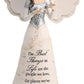 Pavilion Gift Company Angel Figurine - 8-Inch White Resin, Holding Butterflies, Model 82328
