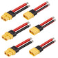 MOOKEERF 3 Pairs XT60 Plug Female and Male Connector with 55mm 10AWG Silicon Wire for RC Lipo Battery FPV Racing Drone