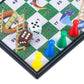 Kokosun Mini Snakes And Ladders Board Game Set, Magnetic Folding Travel Board Game, Family Fun Toys/Gift For Kids (Mini Right Angled Style)