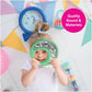 Edushape Classic Tambourine For Kids, Green - Percussion Musical Instrument Baby Tambourine For Toddlers 1-3, Kids Tambourine Fu