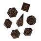 Udixi Metal Dnd Dice Maze Carved D&D Dice Set 7Pcs Copper Metal Dice With Leather Pouch For Dungeons And Dragons Role Playing Ga