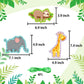 Jungle Animal Lacing Cards 12 Pack Sewing Kits for Kids Lion Wild Animal Cardboard Double Side Kids Sewing Cards Lacing Playing