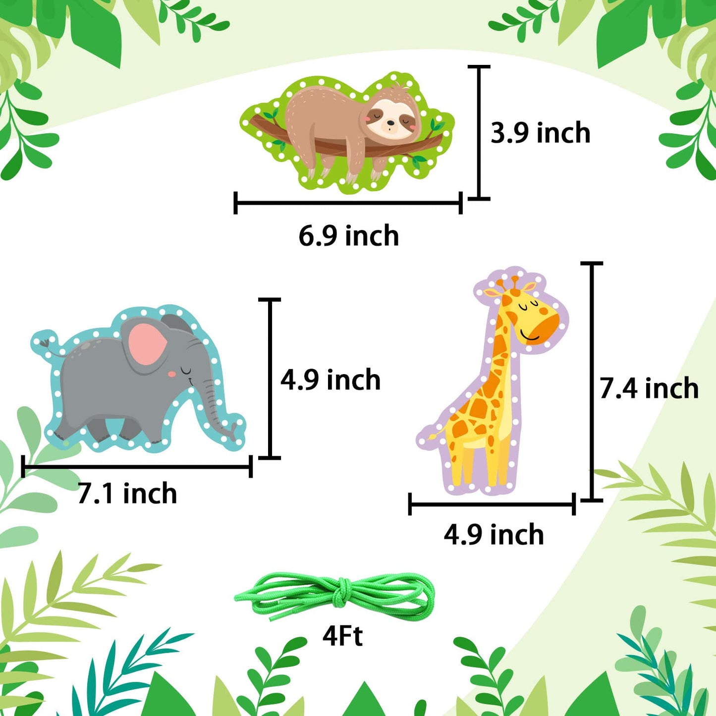 Jungle Animal Lacing Cards 12 Pack Sewing Kits for Kids Lion Wild Animal Cardboard Double Side Kids Sewing Cards Lacing Playing