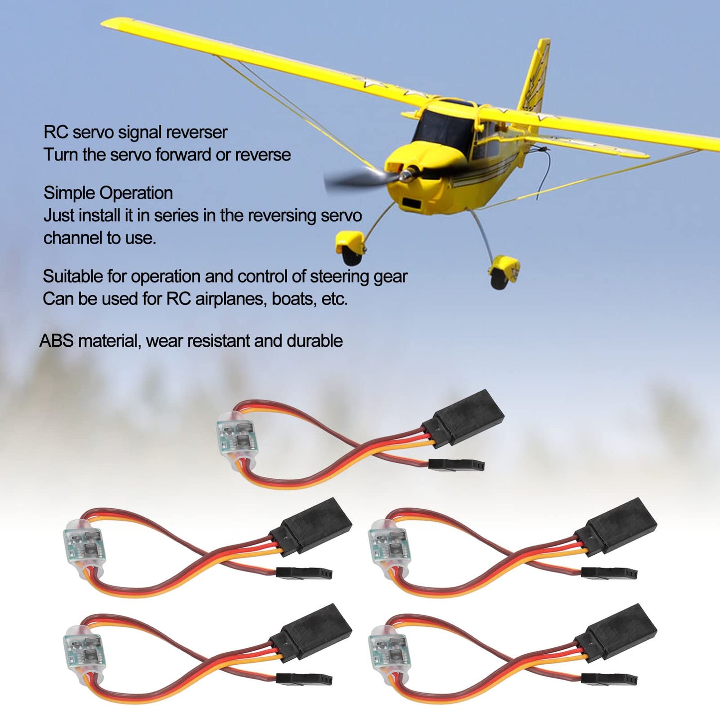 5Pcs Rc Servo Reverser, 3.6V-24V 5A Universal Rc Steering Servo Reverser Rotation Inverter, For Aircraft Airplane Steering Gear
