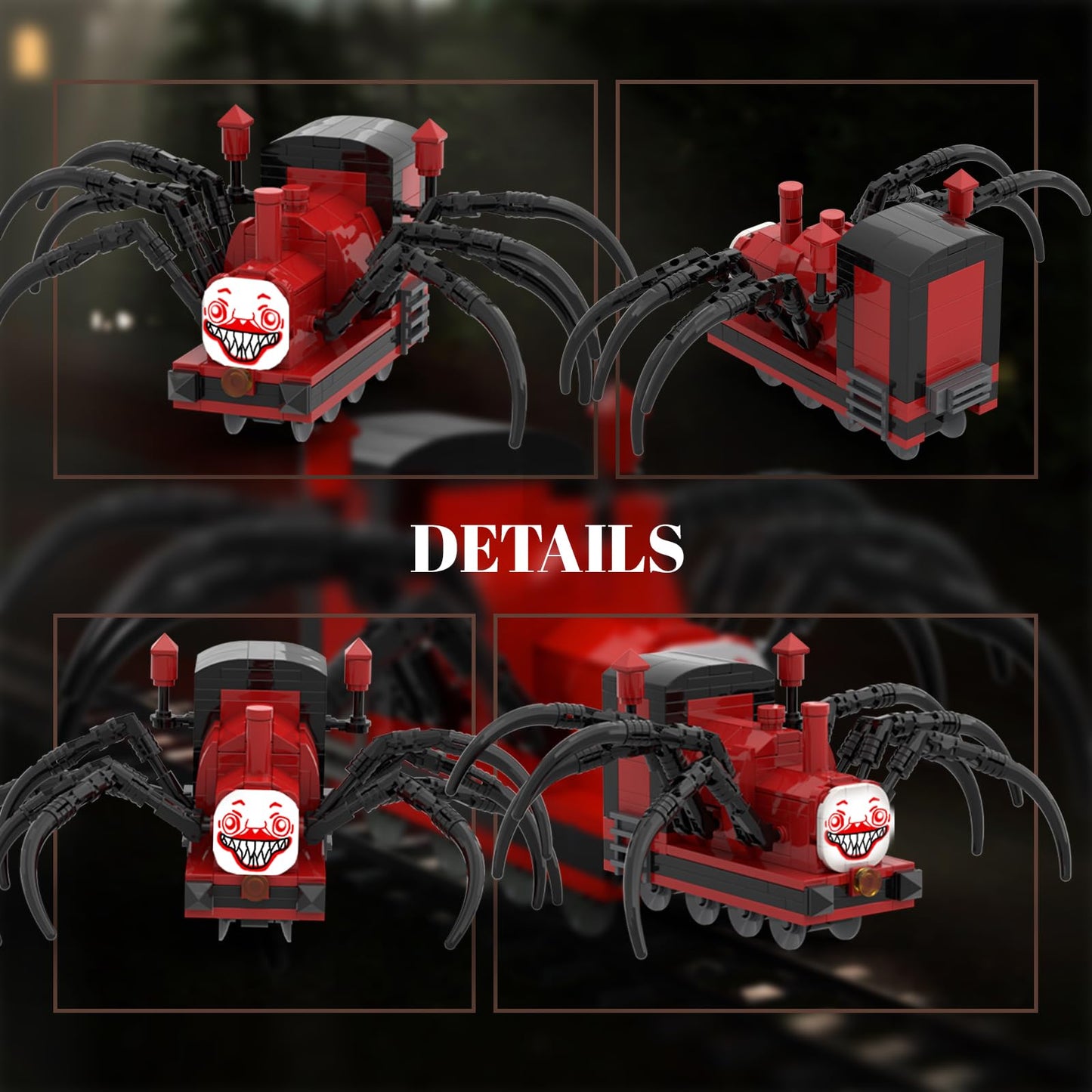 Charles Chooo Chooo Building Toy Set,259Pieces Horror Game Spider-Train Monster Building Blocks, Charles Train With Spider Figur