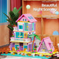 Girl Beach House Building Blocks Toys For Girls Age 8+, Seaside Villa Friends Building Set With Light, 791Pcs Mini Bricks
